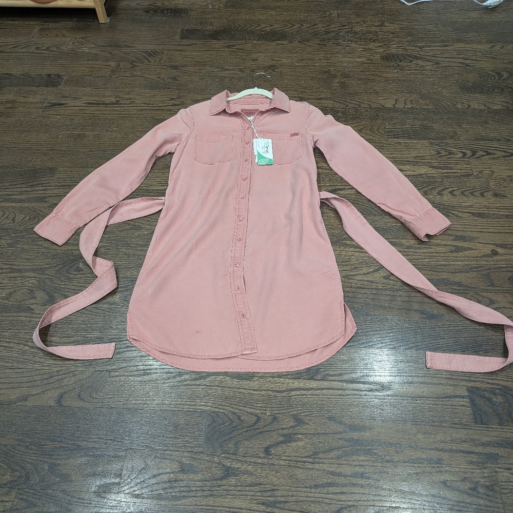 Guess Pink Button-Up Shirt Dress - Picture 7 of 9